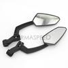 Motocyklová zpětná zrcátka univerzální pár s karbonovým vzhledem, pouzdrem na řídítka, boční zrcátko černé pro motocykl, skútr