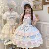 White Sugar Girl Original Lolita Summer Knit Strap Dress