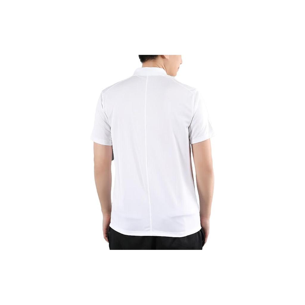 Nike Solid Color Logo Polo Short Sleeve T-Shirt Men Tops White 891858-100