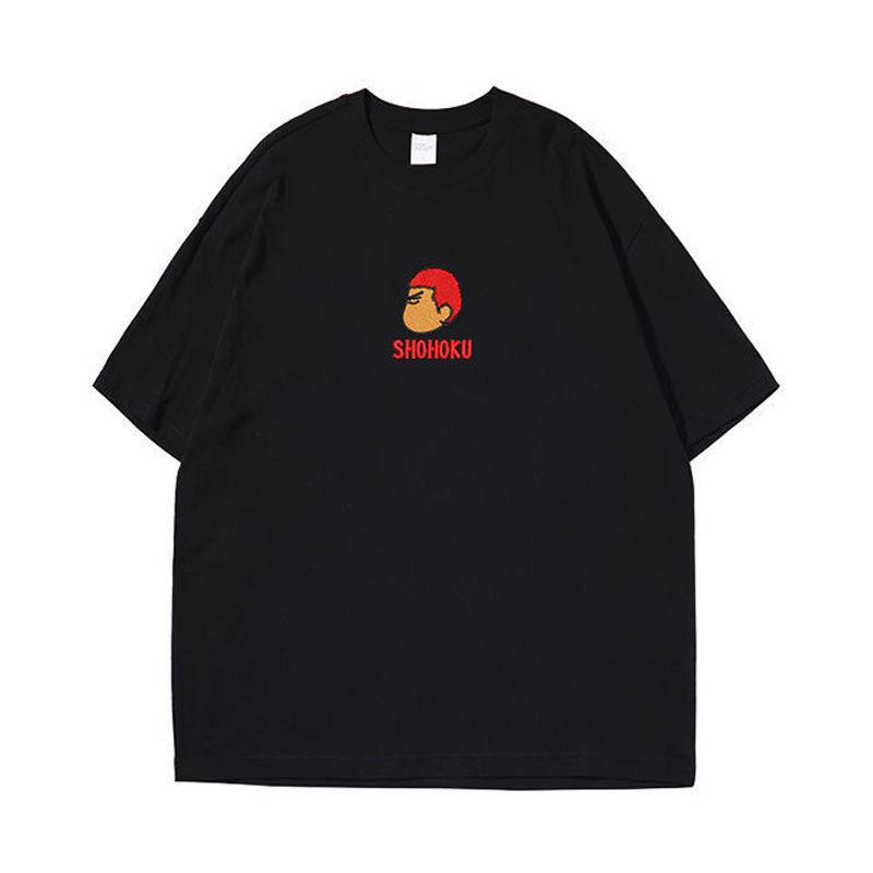 Summer New Short Sleeve T-Shirt for Men Retro Style Lion Dance Embroidery Loose Fit Plus Size Student Half Sleeve Casual Embroidery Style