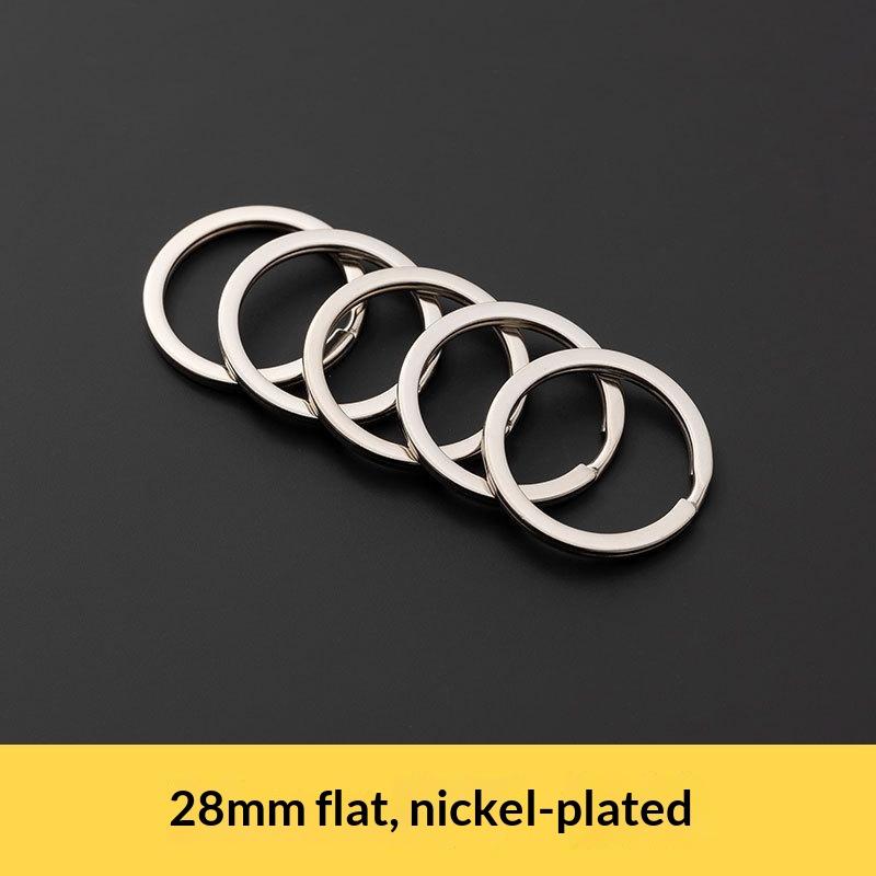 1 Stück Massiver Metall-Sprengringe Doppelöse Schlüsselanhänger 15-38mm Tasche Hakenverbinder Schlüsselanhänger Schlüsselhalter DIY Lederhandwerk Beschläge