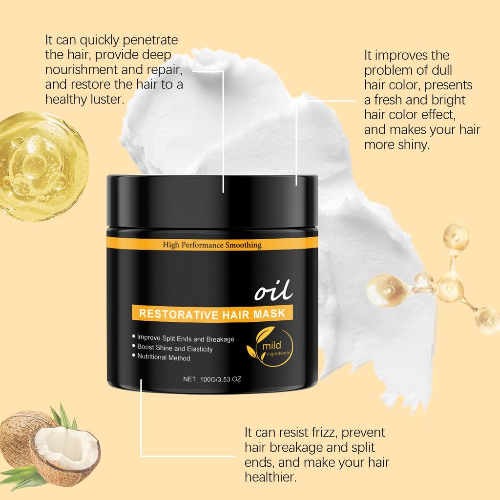 Hair Mask Hair Conditioning Mask For Dry, Damaged Or Coloured Hair Moisturizing Nourishing Keratin,100g