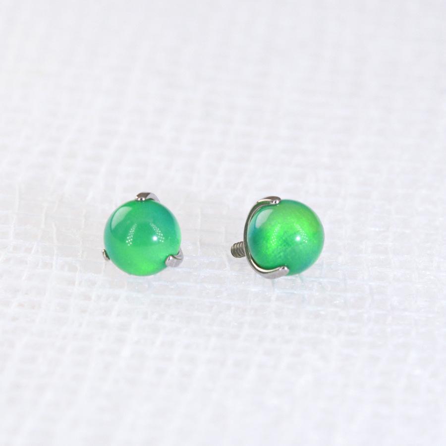 G23 Titanium Aurora Jelly Opal Stud for Ear, Lip, Tongue, and Cartilage Piercings