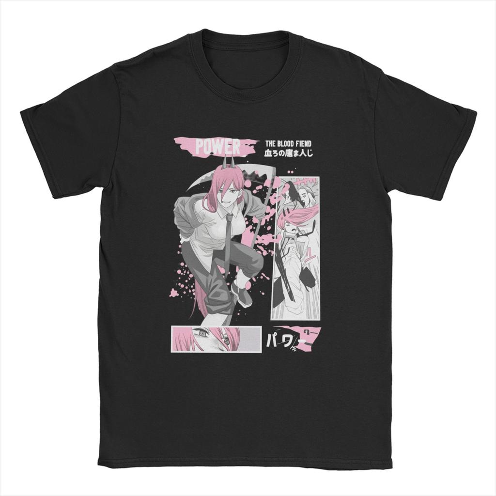 Chainsaws Man Rezes  T Shirt Summer Hipster T Shirts Men's Cotton Comfortable Clothing Short Sleeves Streetwear Tshirt