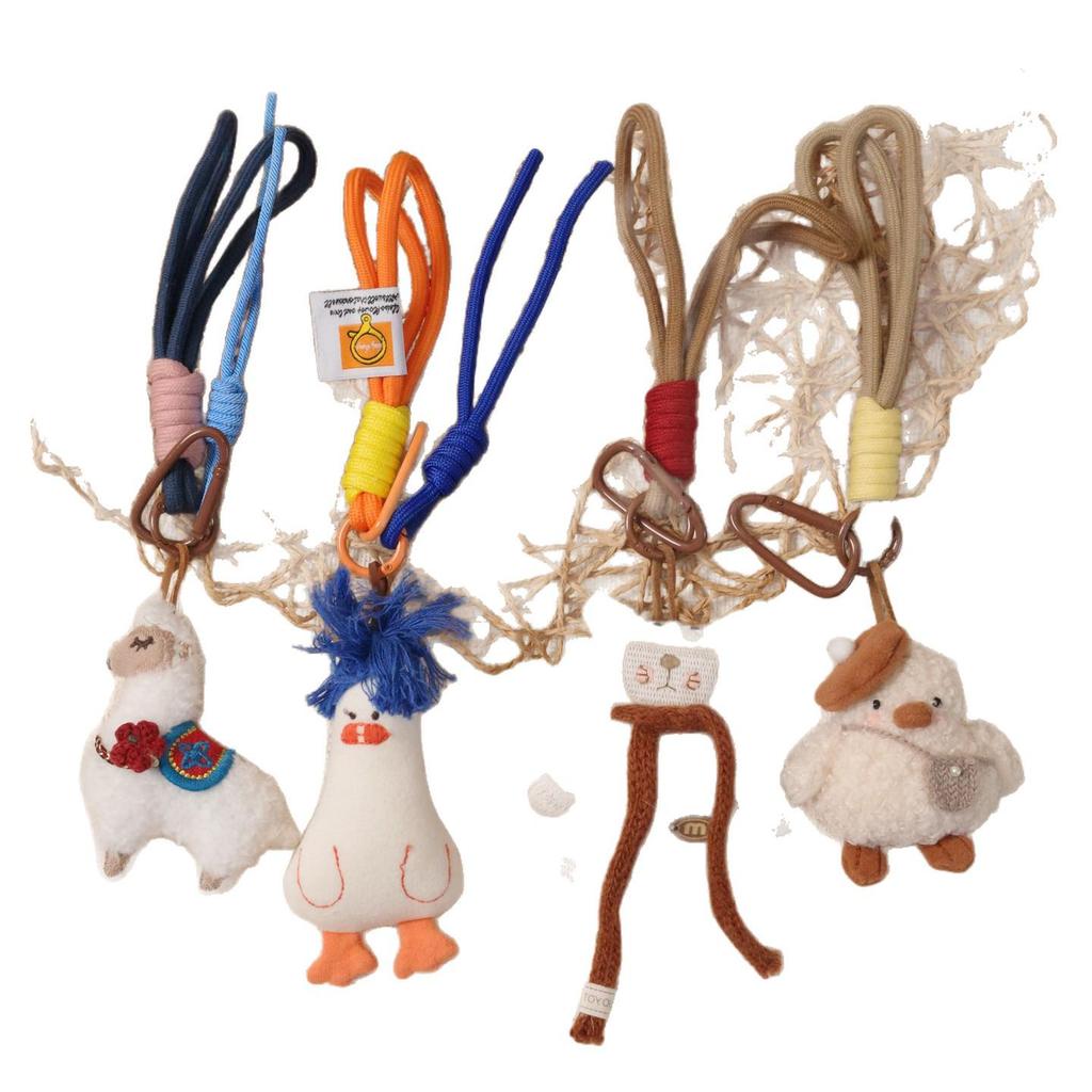 Handmade Cute Duck Keychain Pendant - Stuffed Doll Ornament for Bags