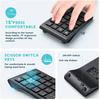 Wiederaufladbare Bluetooth-Zifferntastatur, 22 Tasten, kabelloser Nummernblock für iPad, Laptop, digitale Tastatur