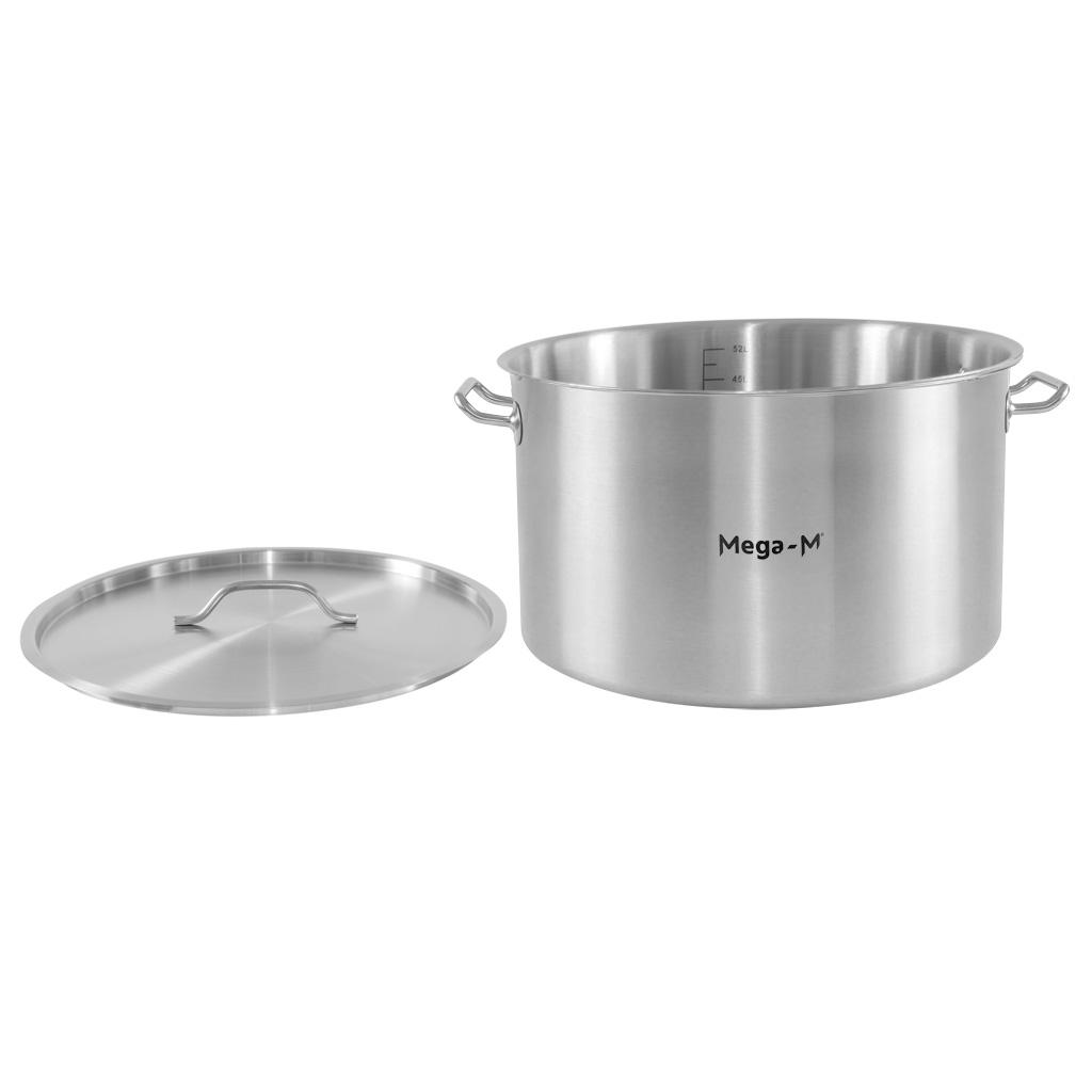 Medium Catering Pot With Lid Mega-M Standard 58L Dia. 50 Cm X H 30 Cm N