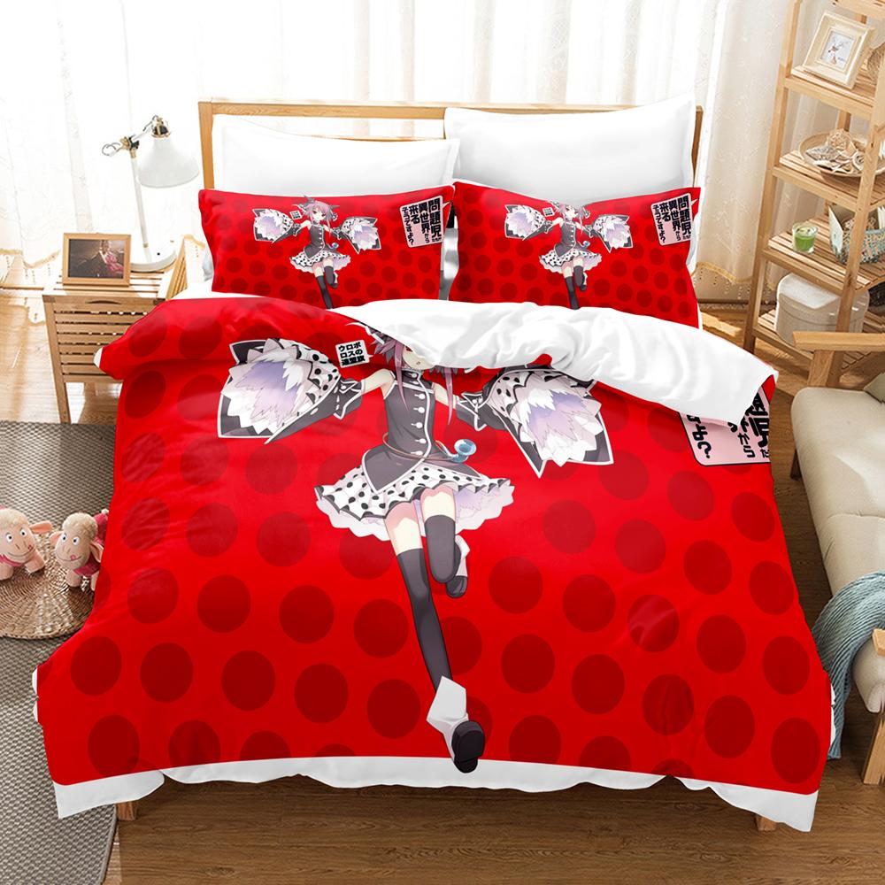 3D Print Anime Girls This Art Club Has A Problem Bedding Sets Duvet Cover Set With Pillowcase Twin Full Queen King Bedclothes