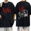 Korn Music Concert Rock Band WORLD TOUR T Shirt Vintage Metal Gothic Oversized T-shirt Streetwear Short Sleeve T Shirts