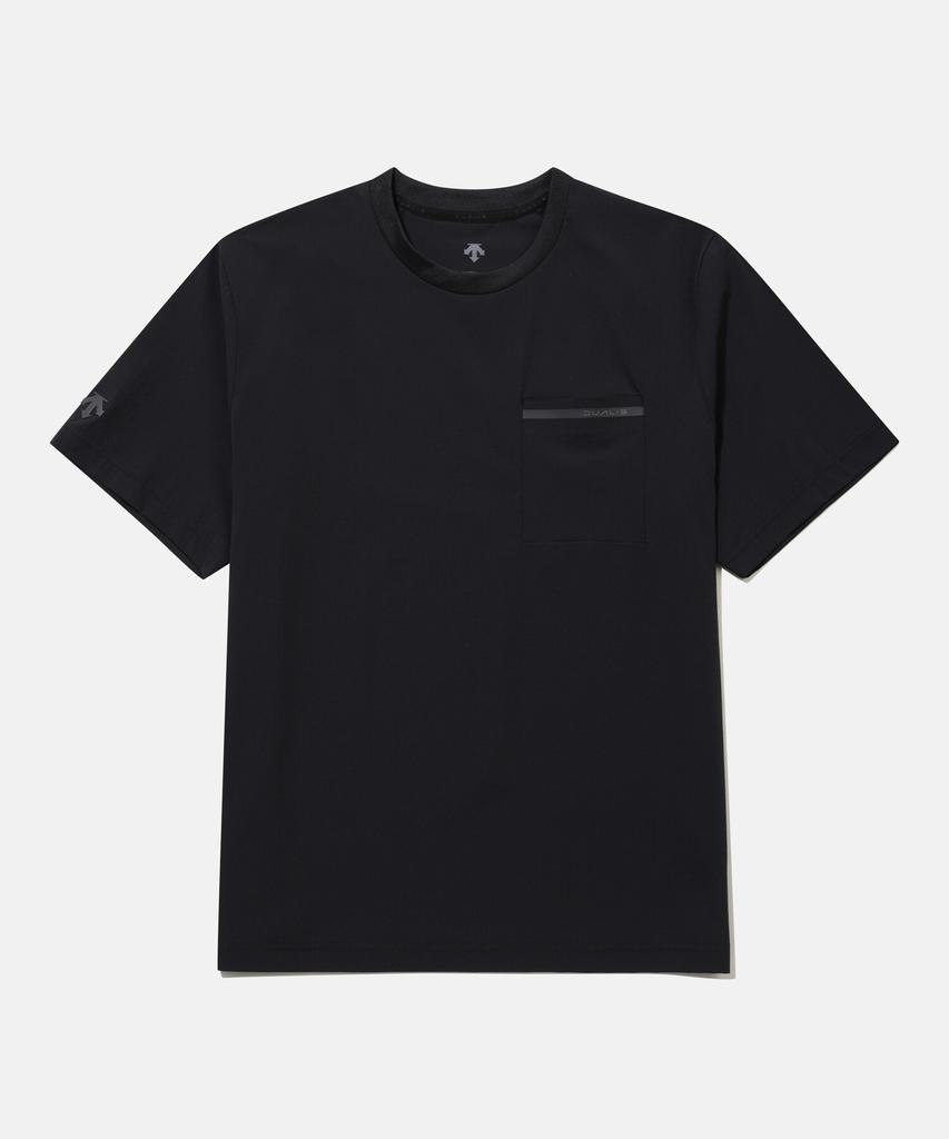 DESCENTE Dualis Air Stretch Woven Short Sleeve T-Shirt Black Sr221Dts41