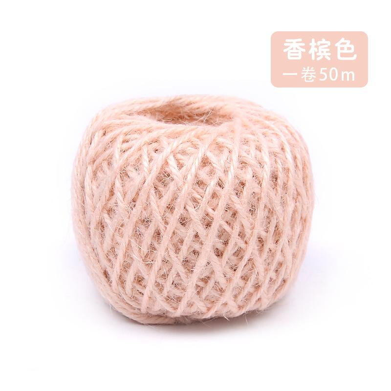 Color Hemp Rope Diy Hand-Woven Decorative Retro Style Photo Clip Jute Rope 50 Meters