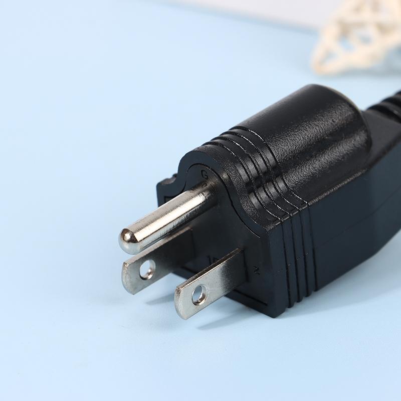 Amerikanischer Abziehbarer Stecker Amerikanischer 3-Pin 15A AC Elektrischer Strom Stecker Adapter Kabel Wiederanschließbarer Verlängerungskabel-Stecker