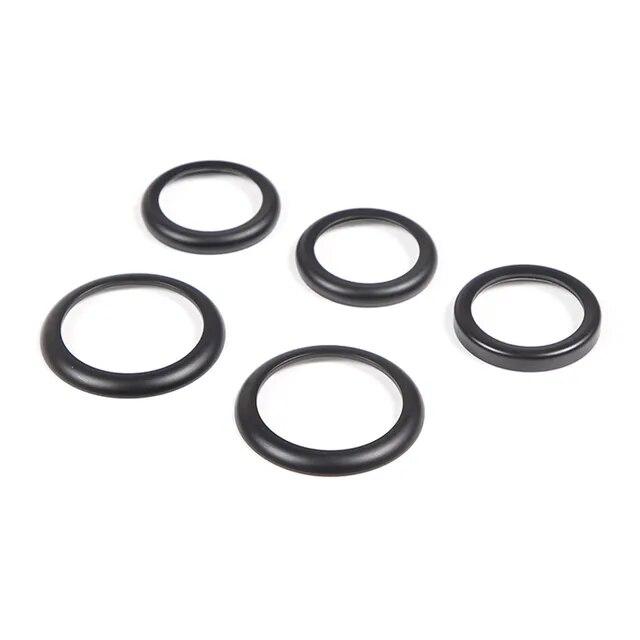 For FIAT Abarth 500 500C 595 595C 695 695C 2008-23 Car Double Flashing Glass Lifting Decoration Ring Aluminum Alloy Accessories