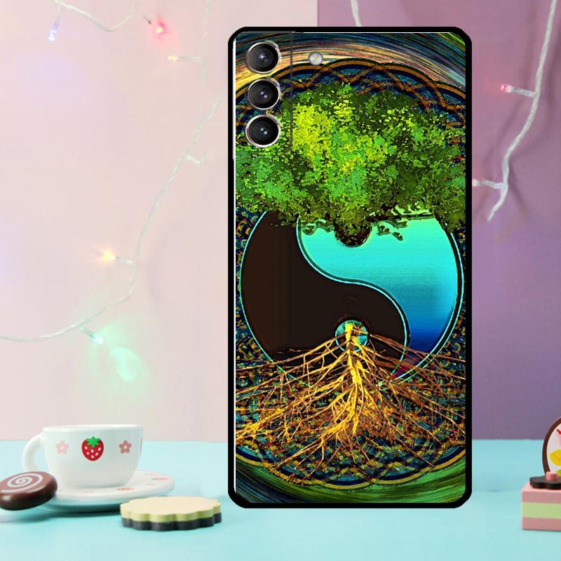 Tree of Life Yin Yang Phone Case For Samsung Galaxy S25 Ultra S20 S21 S22 S23 Plus S9 S10 S25 FE S24 Ultra Cover