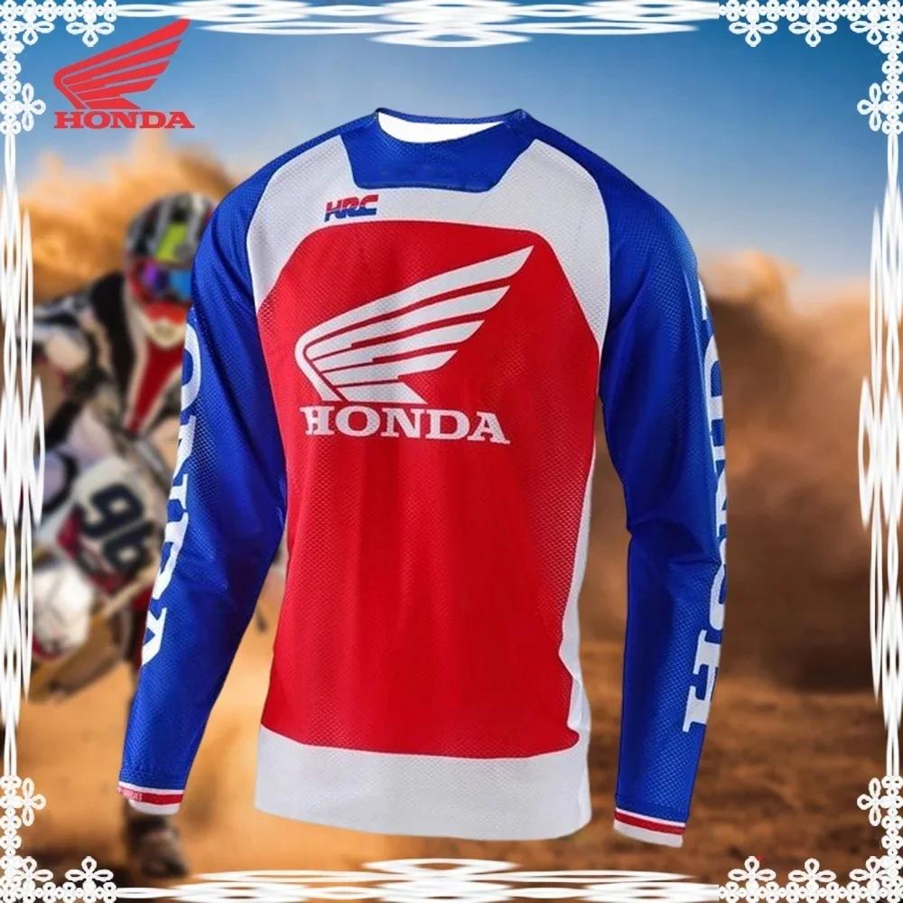 BWG5  Honda 2026 Summer New Off-Road Motorcycle Riding T-Shirt Breathable Sportswear Men and Women Riding Clothes