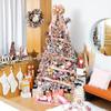 12Pcs 8cm Christmas Tree Balls Ornament Big Glitter White Red Xmas Tree Hanging Pendant Decoration For Home 2025 New Year Gift
