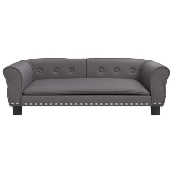 VidaXL Dog Bed, Pet Sofa with Wooden Frame, Basket for Puppies Indoor House, Grey 171820