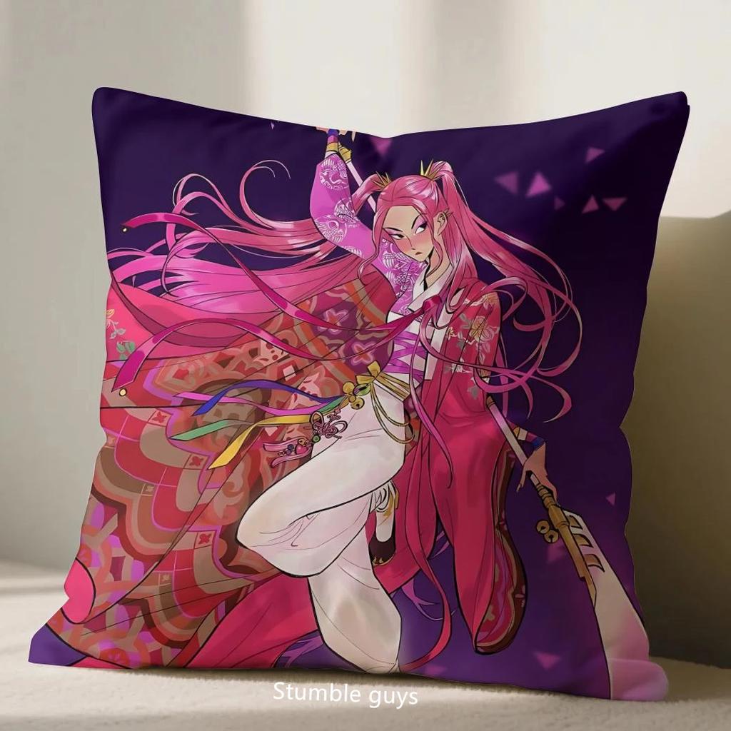 Demon Hunters Kpop Cushion Cover Anime 45X45cm Sofa Pillowcase Decorative
