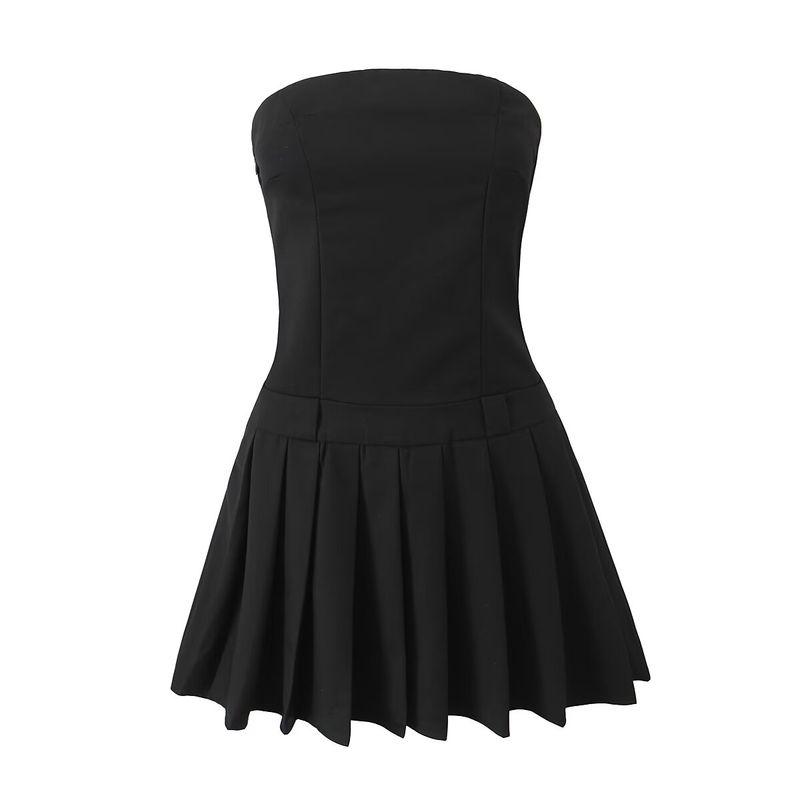 

Motel Ancient Sense Preppy Style Slim Looking Dress Ballet Black L