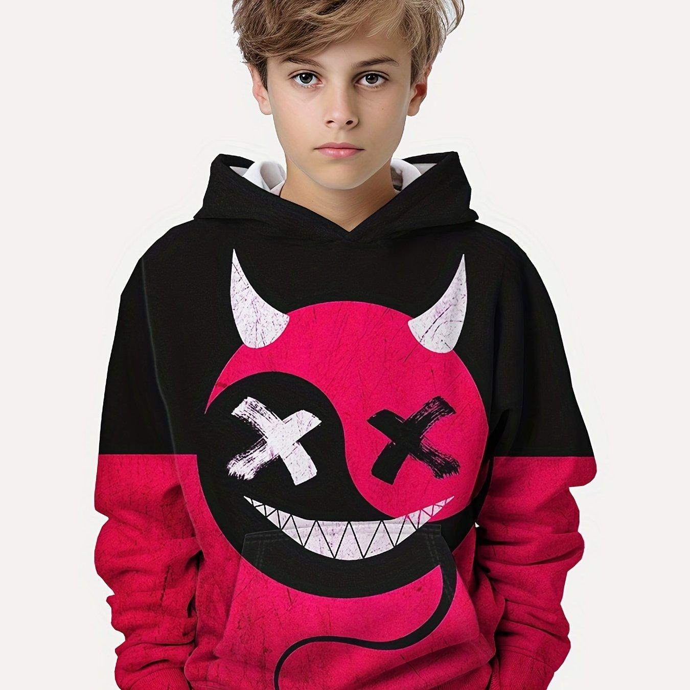 

Детская одежда Толстовки с капюшоном Длинные рукава Детская толстовка Креативный принт Повседневная летняя одежда для девочек Топы для мальчиков Детская одежда 160CM