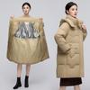 New Women's Medium and Long Black Gold Heating Cotton-padded Clothes Are Fashionable, Loose and Thin Cotton-padded Jackets, and the Jacket Is Trendy.