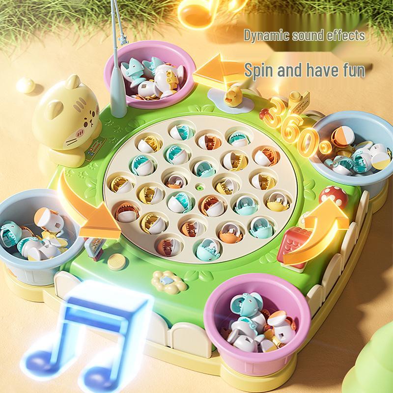 Electric Magnetic Fishing Toy for Toddlers, Ages 1-3 – Educational Baby Gift for Boys & Girls, Promotes Intellectual Development.