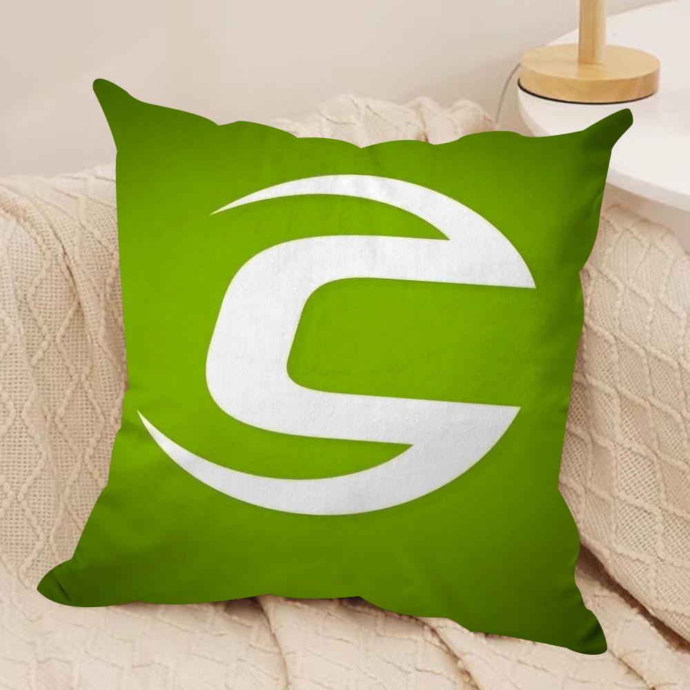 Fashion C-Cannondale Cushion Cover Silky Short Plush Sofa Pillow Cover Hidden Zipper Soft Dustproof Case for Home Decor