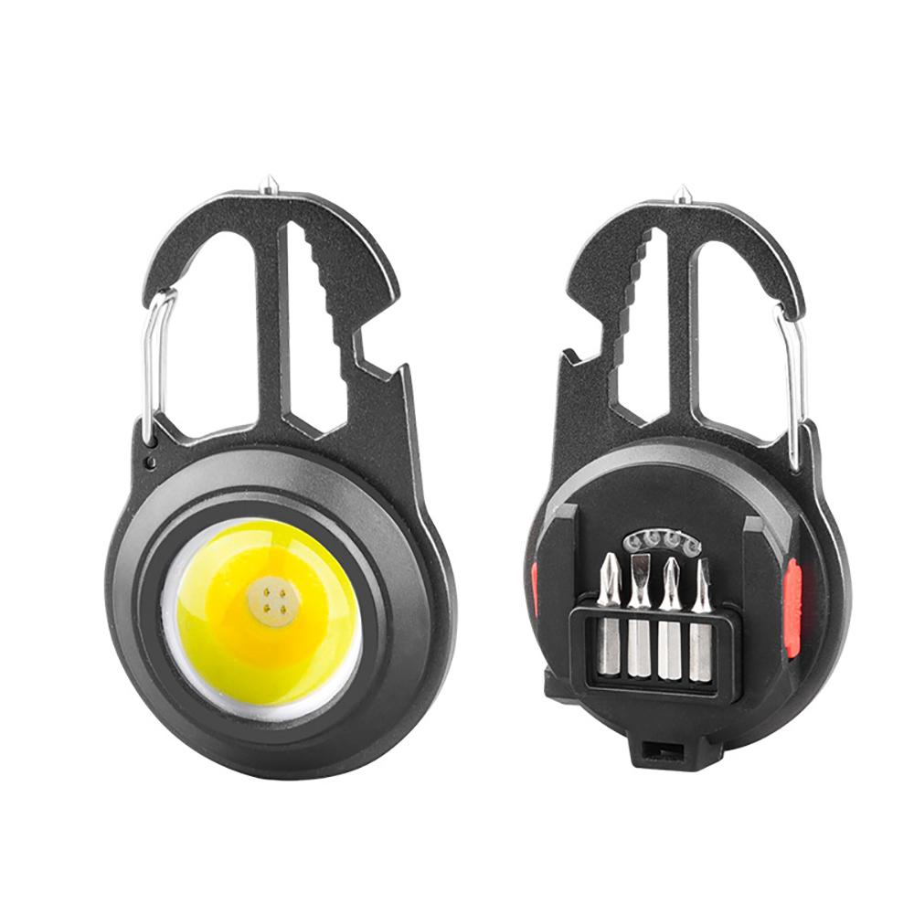 Mini-LED-Taschenlampe, Arbeitslicht, wiederaufladbar, Schlüsselanhänger-Licht, Outdoor-Camping-Licht, tragbarer Taschenschlüssel, Schraubendreher, Sicherheit
