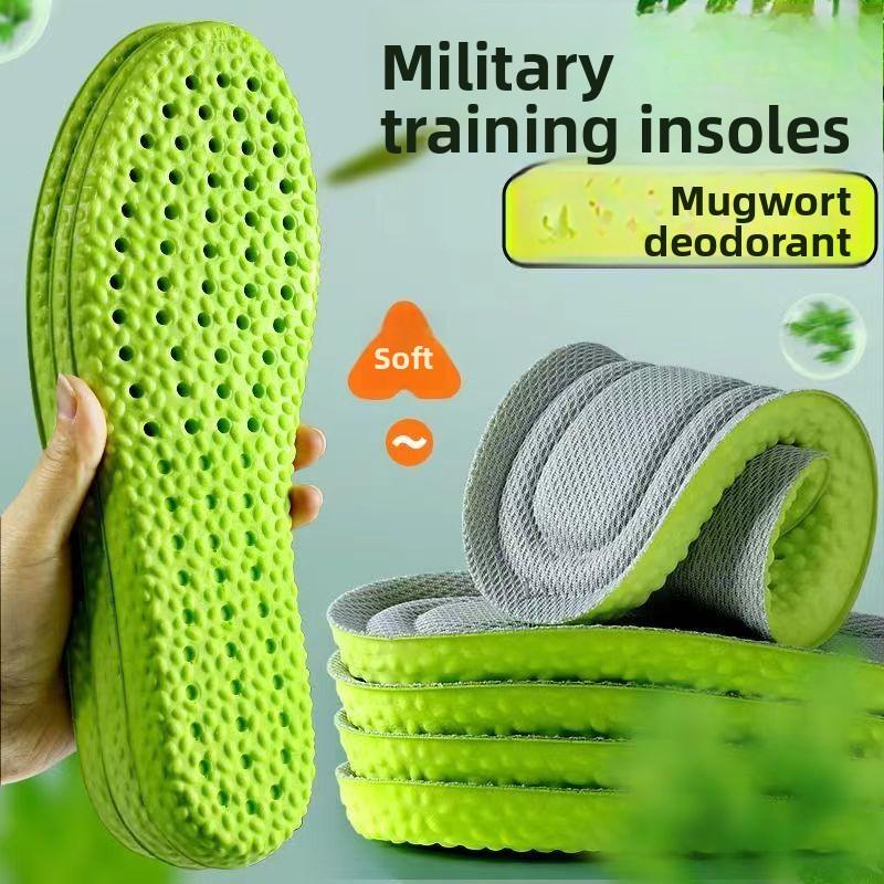 Soft Thick Sports Shoe Insoles for Men Women Cloud‑Like Feeling Shock Absorbing Sweat‑Absorbing Breathable Deodorant