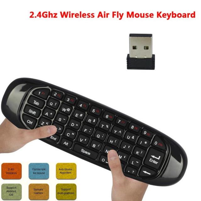 Popular T10 2.4G Wireless Air Mouse Remote with Dual-Sided Keyboard for Android