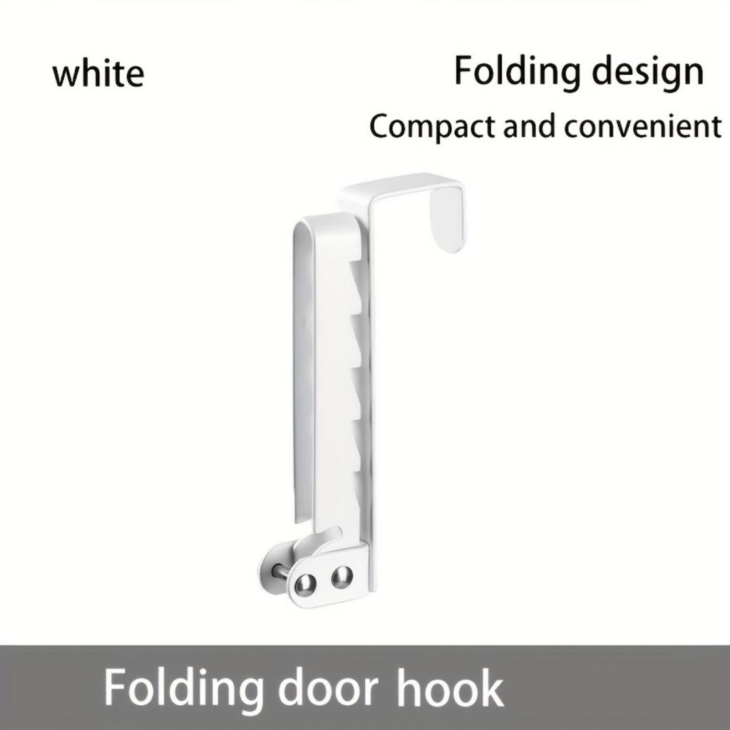 Door Hook, Foldable Hook, Convenient for Storage and Organization, Bedroom, Bathroom Door Hook, Ironwork, Sturdy and Firm