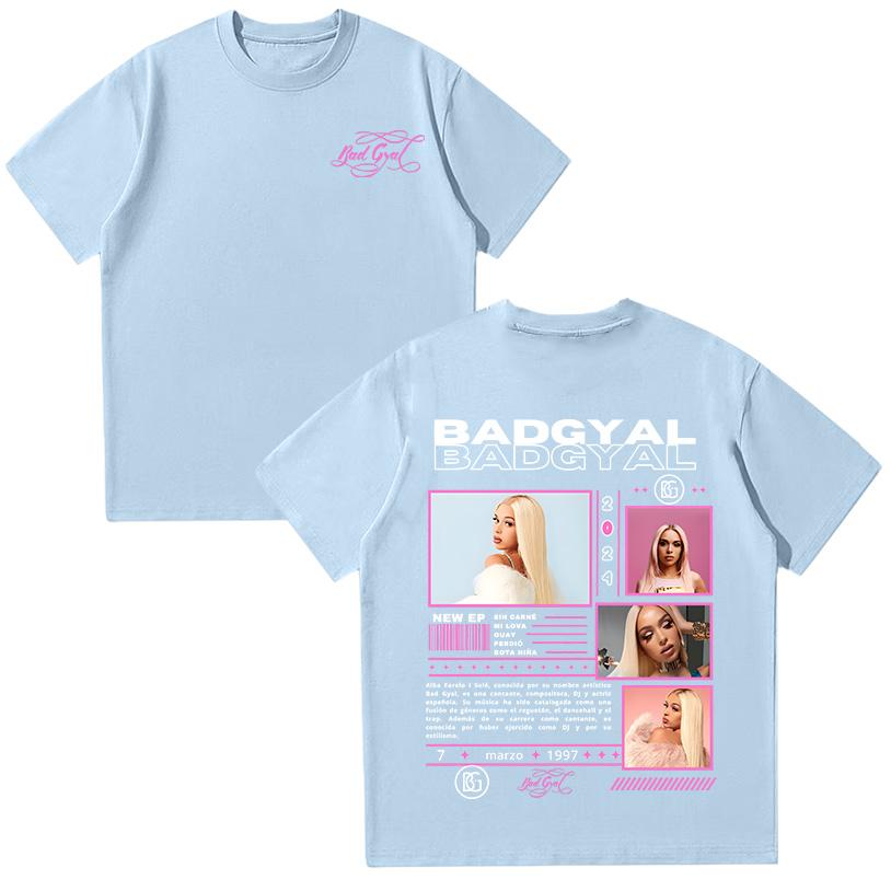 Graphic T Shirts Rapper Bad Gyal Hip Hop Tee High Quality Cotton Women Clothing Harajuku Pop Men T-shirts Casual Y2K Streetwear
