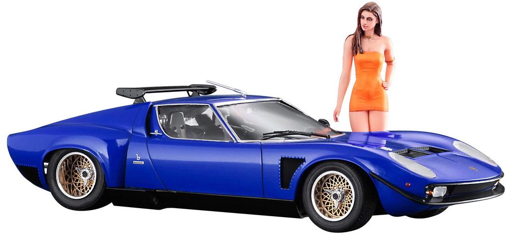 Hasegawa Lamborghini Jota SVR Girls Figure Plastic Model 20472 1/24 w/Italian