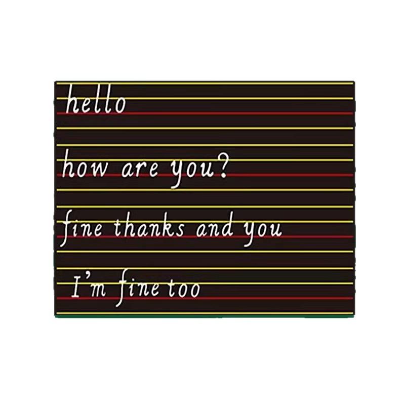 Genişletilmiş Kırmızı Çizgili İngilizce Pinyin Öğretimi İçin Dört Çizgili Manyetik Karatahta Çıkartması