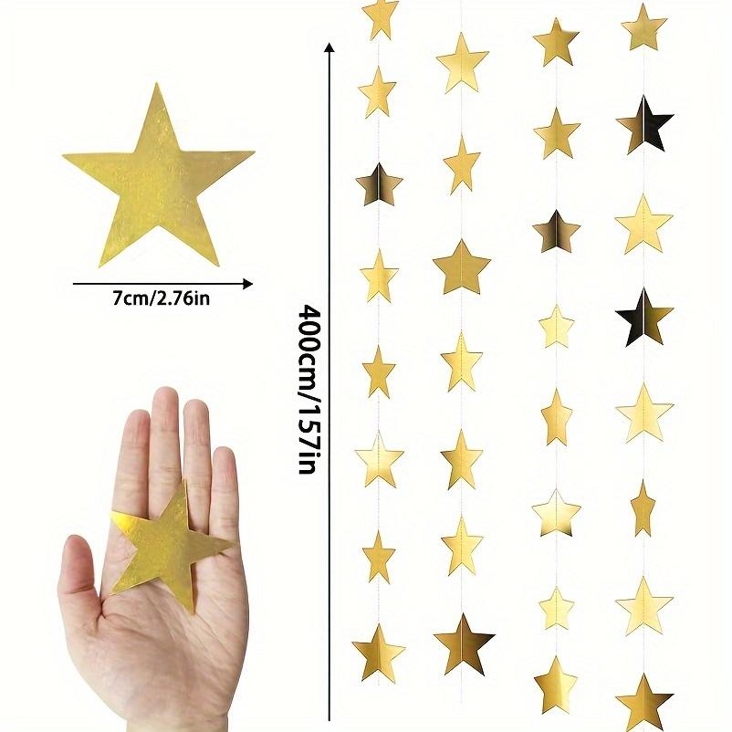 

158 футов Светоотражающий Блестящий Звездный Подвесной Декор (12ПК) | Двусторонний фейерверк-звезда для праздника, вечеринки, свадьбы и особых событий