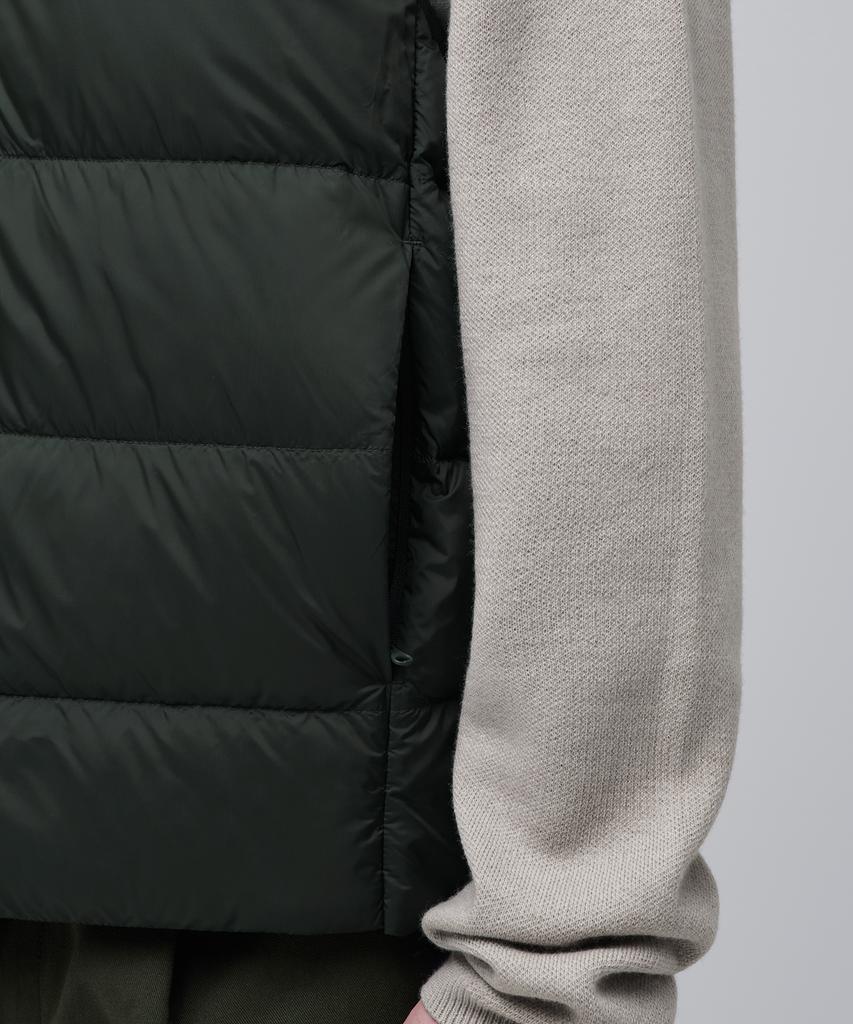 Musinsa Standard High-Neck Light Down Vest [Khaki]