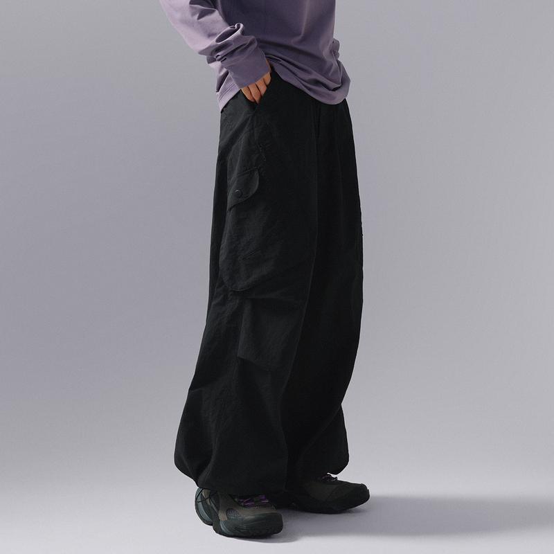 Li Ning CF Suo Straight Loose Sports Outdoor Water-Resistant Casual Pants Women Pants Black AYKU712-5