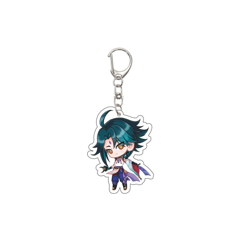 55MM Anime Genshin Impact Keychain xiao  Key Chain Acrylic Model Plate Christmas Gifts