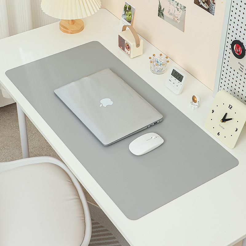 Simple Eye Protection Thickened Locking Edge Mouse Pad Large High-end Dirt-resistant Office Desk Pad Solid Color Waterproof Computer Mat