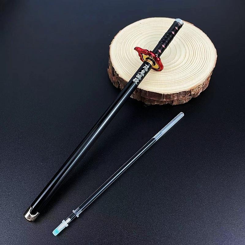 Figurina Modelo de Bolígrafo Firma de 7.8 pulgadas 20 cm Aleación Tamaño Real Bolígrafo de Bola Anime Figura Japonesa Accesorios Suministros de Oficina Regalos