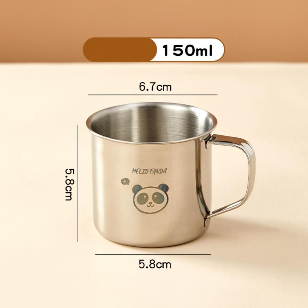 304 Stainless Steel Tea Milk Cup with Handle Children's Cup New Baby Milk Cup