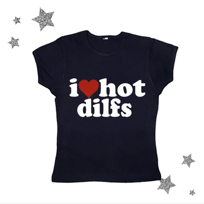 European and American Style T-shirt Summer New Letter Street Trend Short Slim Women's Clothing Wholesale