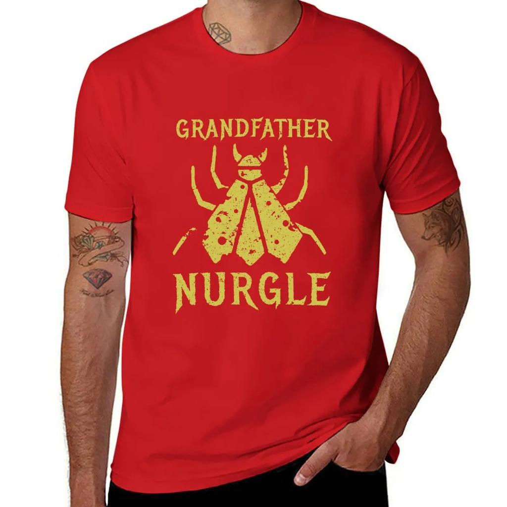 Papa Nurgle Fliege T-Shirt übergroßes Grafik-T-Shirt schlichte Anime-Sachen Vintage-Kleidung T-Shirts für Männer