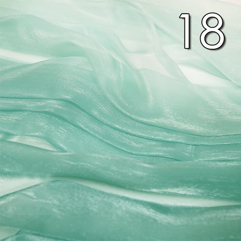 1/2/5 Meter 30D Rainbow Gradient Color Chiffon Fabric Organza Tulle Fabric For Diy Ancient Style Hanfu Silky Dress Stage Garment