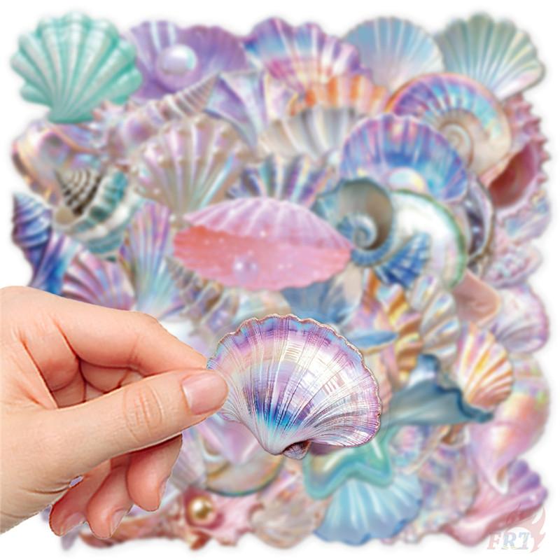 50Pcs/Set Shell Conch Starfish Pearl PET Stickers Waterproof DIY Fashion Doodle Decals Stickers