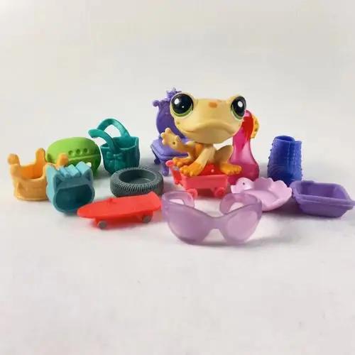 Hasbro Littlest Pet Shop Cartoon Q Edition Animal Mini Stands Short Hair Kitten Dog Cute Big Eye Children's Figures Toy
