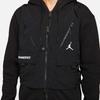 Jordan Pánská bunda s kapucí a odnímatelnou fleecovou podšívkou s více kapsami, jednobarevná s logem, svrchní oděv, černá DC9582-010