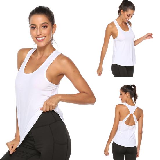 Women Loose Open Racerback U Neck Activewear Yoga Workout Fitness Vest Tank Top