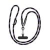 Alças de Lanyard para Celular Transversal com Patches, Alças de Pescoço Trançadas Ajustáveis, Colar com Cabo de Carregamento de 240W para Smartphone