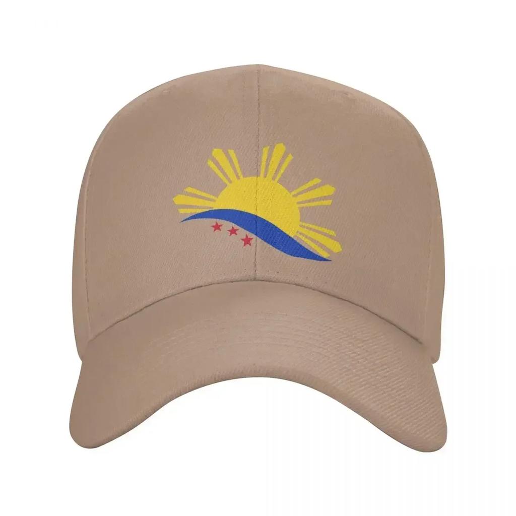 Fashion 3 Stars And A Sun Philippines Flag Baseball Cap for Unisex WoUnisex Breathable Dad Hat Sun Protection Snapback Caps